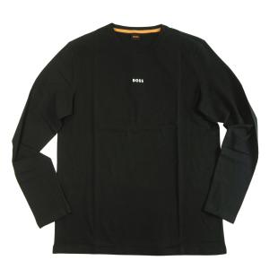 ヒューゴ・ボス Tシャツ 長袖 TChark メンズ ストレッチコットン RELAXED FIT（ブラック）