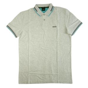ヒューゴ・ボス ポロシャツ メンズ PAUL SLIM FIT STRETCH ゴルフ スポーツ（ライトグレー） M