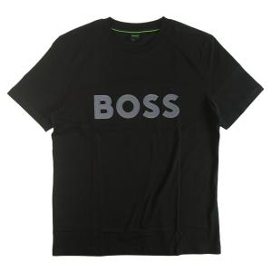 ヒューゴ・ボス Tシャツ 半袖 Tee1 メンズ コットン Regular Fit BOSSロゴ（ブラック）