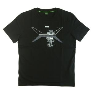 ヒューゴ・ボス Tシャツ 半袖 Tee3 メンズ コットン Regular Fit（ブラック）