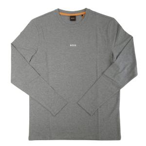 ヒューゴ・ボス Tシャツ 長袖 TChark メンズ ストレッチコットン（ライトグレー）