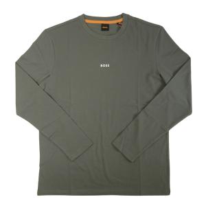 ヒューゴ・ボス Tシャツ 長袖 TChark メンズ ストレッチコットン（グレー）