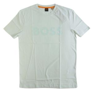 ヒューゴ・ボス Tシャツ 半袖 メンズ コットン Thinking 1 BOSSロゴ ライトブルー M