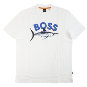 ヒューゴ・ボス Tシャツ 半袖 メンズ コットン Bossfish フィッシュ フォトプリント