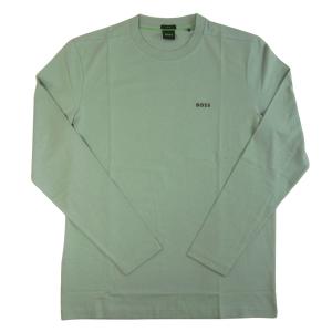 ヒューゴ・ボス Tシャツ 長袖 Tee Long メンズ ストレッチコットン（ライトグリーン）