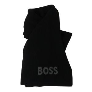 ヒューゴ・ボス マフラー ニット ストール スカーフ メンズ ニット Elios エリオス ブラック×グレー