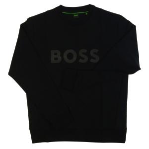 ヒューゴ・ボス スウェットシャツ メンズ トレーナー Salbo REGULAR FIT スポーツ（ブラック）