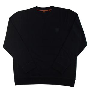 ヒューゴ・ボス スウェットシャツ コットンテリー ロゴパッチ トレーナー ブラック XLサイズ