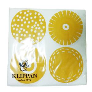 クリッパン ペーパーナプキン おしゃれ カフェ スウェーデン 北欧 CANDY YELLOW キャンディ 20枚