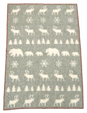 クリッパン ブランケット ウール ハーフケット WILDERNESS トナカイ 北欧 90×130cm