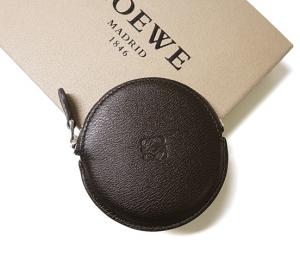 LOEWE ラウンド型ケース ラウンドファスナーコインケース ブラック ヴィンテージ|ロエベ
