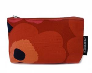マリメッコ ポーチ　Pieni Unikko ピエニウニッコ Eevi　レッド×レッド