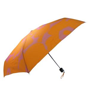 マリメッコ 傘 折り畳み カサ Unikko ウニッコ 手動式 オレンジ×ピンク