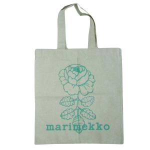 マリメッコ トートバッグ Vankka Vihkiruusu Placement ヴィヒキルース ターコイズ