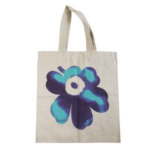 マリメッコ トートバッグ Vankka Akvarelli Unikko ウニッコ ターコイズ