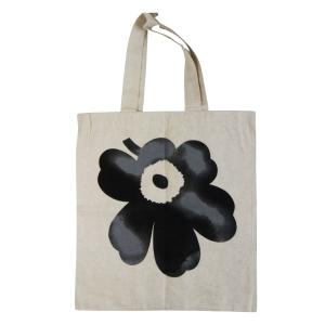 マリメッコ トートバッグ Vankka Akvarelli Unikko ウニッコ ブラック