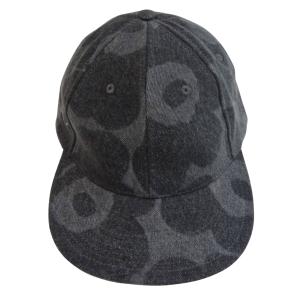 マリメッコ キャップ 帽子 Sakeisto Unikko ウニッコ ハット コットンデニム ライトグレー