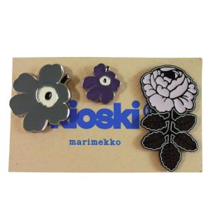 マリメッコ ピンバッチ ピンバッジ ブローチ Pumpuli Set I ウニッコ Vihkiruusu