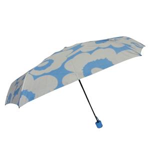 マリメッコ 傘 折り畳み カサ Unikko ウニッコ 手動式 オフホワイト×ブルー