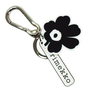 マリメッコ キーホルダー フック キーチェーン ウニッコ アッロカス ブラック Aallokas Unikko