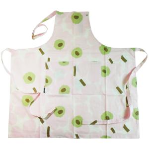 マリメッコ エプロン ピエニ ウニッコ  Pieni Unikko ピンク×ライトグリーン