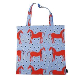 マリメッコ トートバッグ マチ無し エコバッグ Musta Tamma ムスタ タンマ 馬