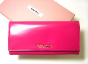  ミュウミュウ カプレット二つ折長財布（ペオニア+パプリカ） MainPhoto