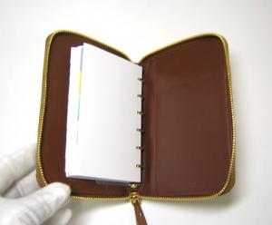 No.4 クロコ型押し2009年システム手帳（タバコ）