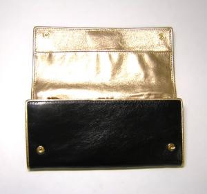No.3 カプレットナッパ  二つ折長財布（ブラック）