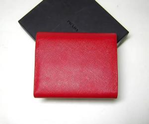 No.2 サフィアノレザー　三つ折財布（レッド）