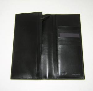 No.3 レザー　二つ折長財布（ブラック）