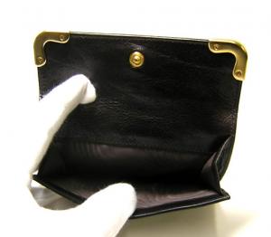 No.5 グレースレザー　二つ折財布（ダークブラウン）