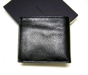 No.2 セルヴォレザー　二つ折財布（ブラック）
