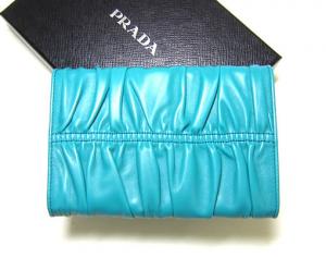 No.2 ナッパボウ　三つ折財布（ターコイズ）