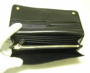 No.4 ナッパフィオッコ　二つ折長財布（ブラック）