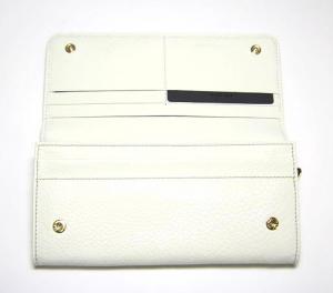 No.3 ヴィテロダイノレザー　二つ折長財布（ビアンコ）