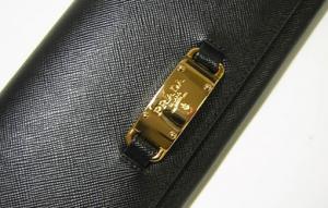 No.7 サフィアノレザー　二つ折長財布（ブラック）