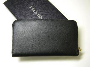No.2 サフィアノレザー　ラウンドファスナー長財布（ブラック）