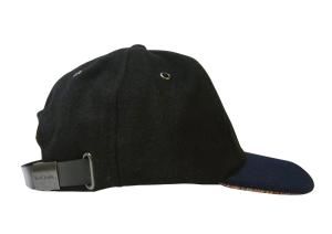ポールスミス 帽子 メンズ キャップ ベースボール ウール Signature Stripe Trim ブラック
