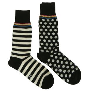 ポールスミス 靴下 ソックス メンズ  おしゃれ ストライプ 水玉 Polka Dot Stripe 2足