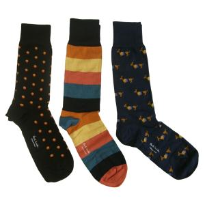 ポールスミス 靴下 ソックス メンズ おしゃれ Socks 犬 アーティストストライプ ドット 3足