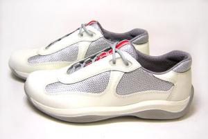 No.3 レディス テクノファブリックレザースニーカーPR3163(BIANCO+ARGENTO)37.5(日本サイズ約24.5cm)