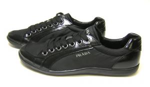 No.3 ナイロンレザースニーカー4E1835(NERO)7サイズ(日本サイズ約26cm)