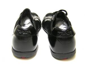 No.4 ナイロンレザースニーカー4E1835(NERO)7サイズ(日本サイズ約26cm)