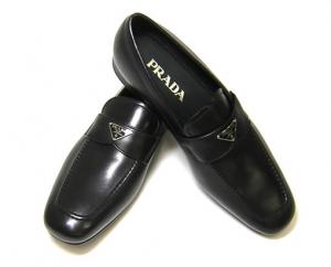 プラダ 靴 メンズ レザーシューズ（ブラック）6サイズ（日本サイズ約