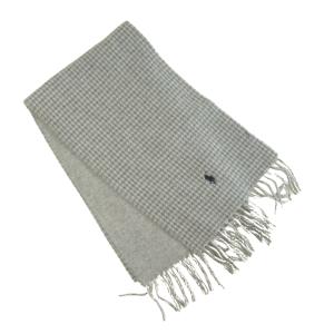 ラルフ ローレン マフラー メンズ レディース チェック ウール ナイロン グレー リバーシブル