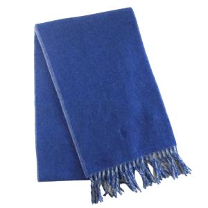 ラルフ ローレン マフラー メンズ レディース ウール ナイロン ブルー