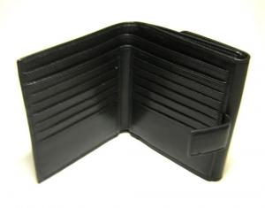 No.4 二つ折ダブルホック財布(ブラック)