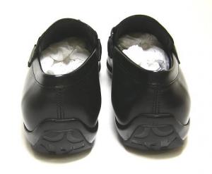No.4 レザー靴　RUNNER（NERO・ブラック）7.5（日本サイズ約26cm EE）