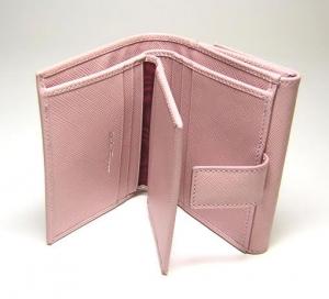 No.5 三つ開きダブルホック財布（オーキデアピンク）